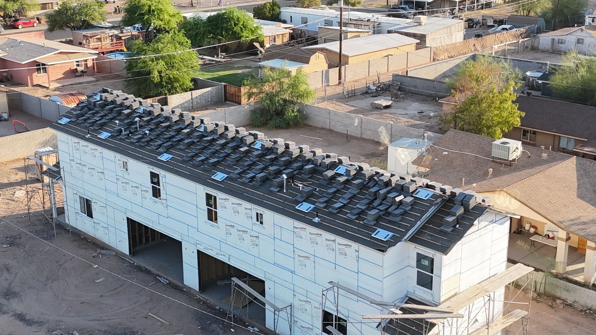 Concrete Tile Roofing on Coolidge Duplex Elevates Style