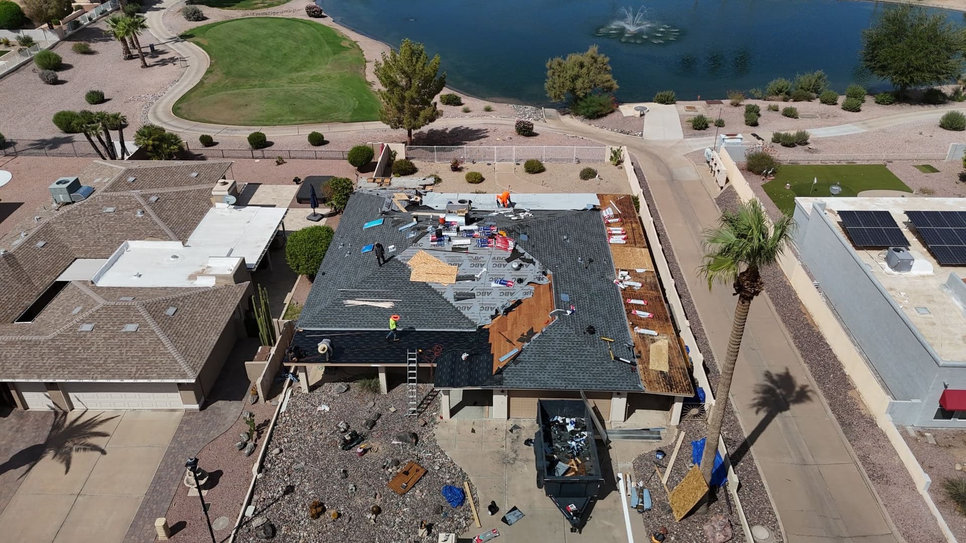 Sunlakes Roof Renovation with GAF HDZ Shingles